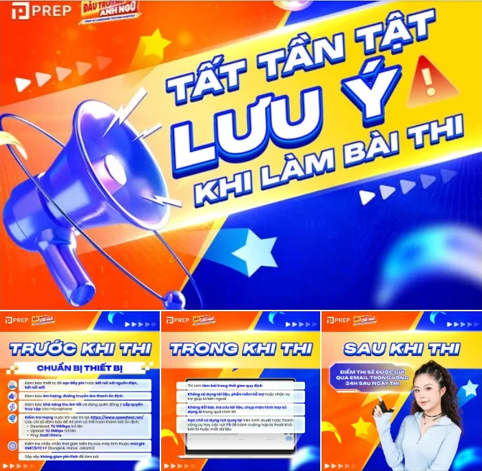 Fanpage post with all the notes for taking the test