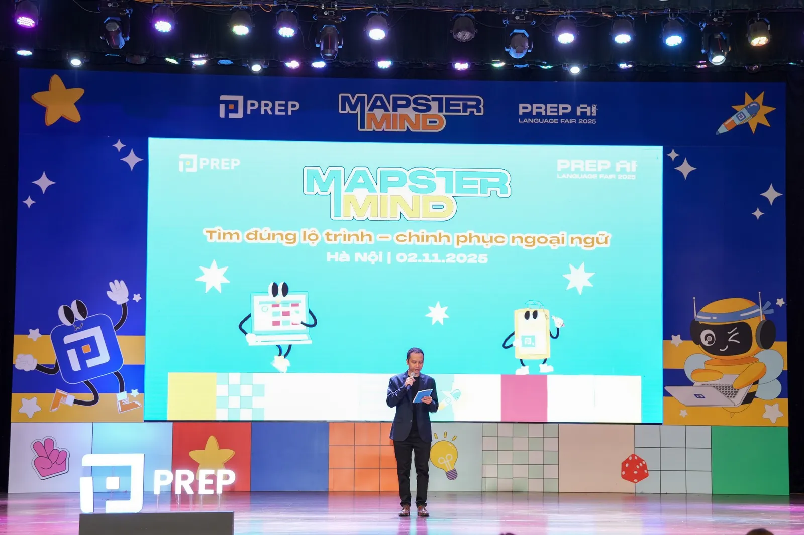 LED screen at the opening of Mapstermind, Hanoi, 2 November 2025